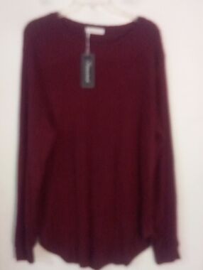 Fantaslook Maroon Sweater 2X Plus Size NWT Super Soft